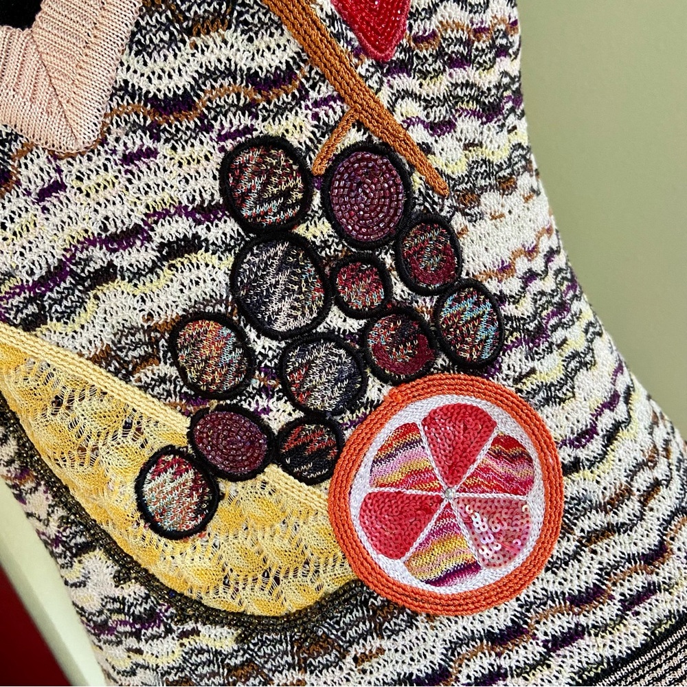 Missoni 2005 Collectable Fruit Applique Knit Sweater V Neck Limited Edit… - Picture 3 of 14